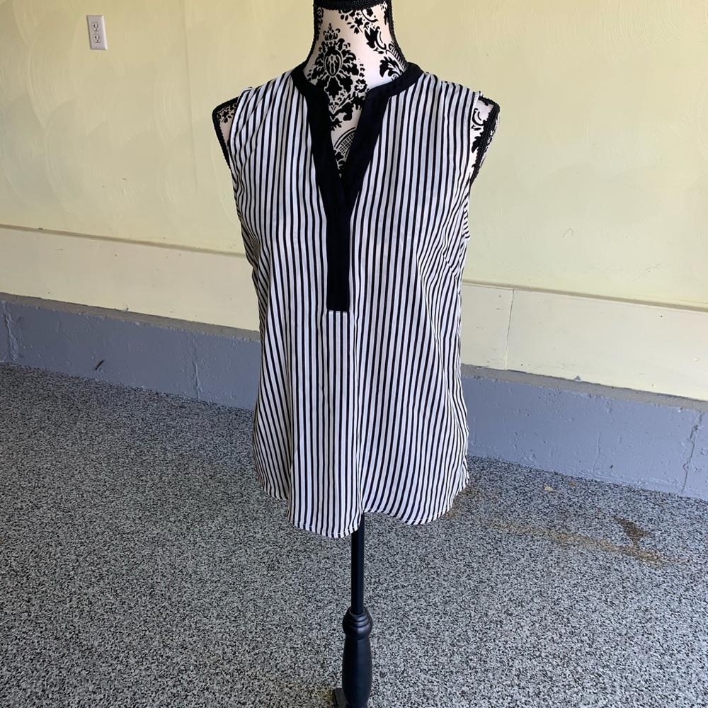 Black and White Stripe Tank